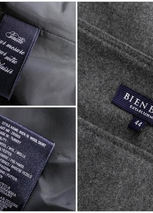 Брендовая шерстяная юбка мини "bien bleu". размер eur44.  застёгивается на потайную молнию, на подкл5 фото