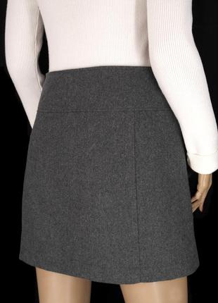 Брендовая шерстяная юбка мини "bien bleu". размер eur44.  застёгивается на потайную молнию, на подкл3 фото