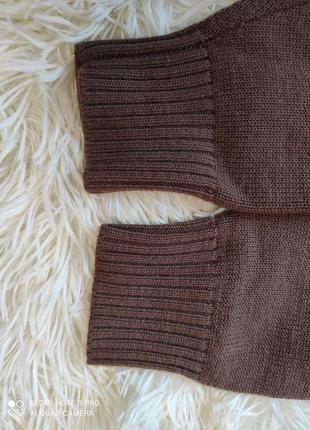 Uniqlo оригинал свитер мужской теплый, шерсть шерстяной вовна вовняний светр теплий люкс бренд коричневий7 фото