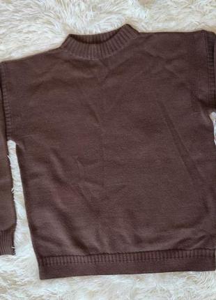 Uniqlo оригинал свитер мужской теплый, шерсть шерстяной вовна вовняний светр теплий люкс бренд коричневий6 фото