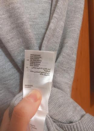 Платье платья туника вискоза светло серое с кожаными вставками h&amp;m s4 фото