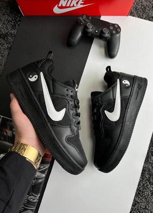 Шикарные зимние кроссовки  "nike air force 1 yin yang fleece termo winter"