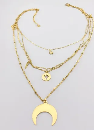 Ожерелье звезда и месяц ikita (фрация)