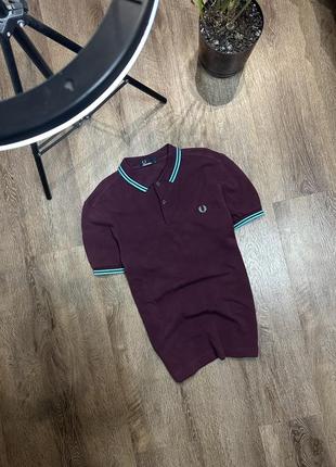 Классическое бордовое поло fred perry