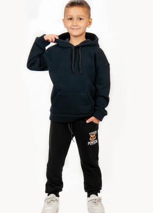 Утепленные брюки с начесом, теплые спортивные штаны для мальчика, теплую спортивную штану с начесом для мальчика3 фото