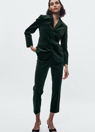 Прямые бархатные штаны zw collection