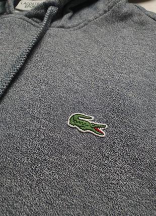 Мужская худи lacoste / утепленная кофта с капюшоном на флисе лакост оригинал5 фото