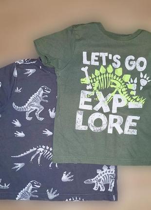 Фирменные футболки с принтом динозавров динозавра для мальчика модная эласная футболка1 фото