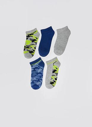 34-37/38-40 р фирменный набор новые базовые короткие носки носки для мальчиков 5 пар lc waikiki