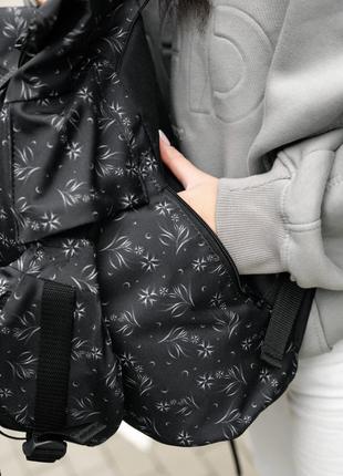 Жіночий рюкзак ролл sambag rolltop kzn чорний принт6 фото