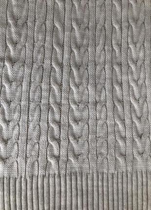 Стильное длинное светлое платье - свитер, вязаное косами, размер s-m4 фото