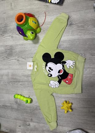 Свитшот свитер кофта disney mickey 80-90 (1-2 года)4 фото