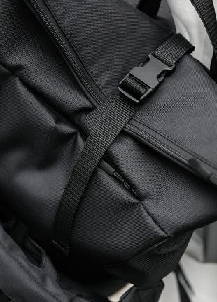 Жіночий рюкзак ролл sambag rolltop double тканевий чорний9 фото