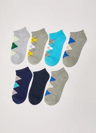 4-6 р 26-29 р фірмовий набір нові базові короткі шкарпетки носки для хлопчиків 7 пар lc waikiki