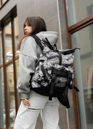 Жіночий рюкзак ролл sambag rolltop double принт palm