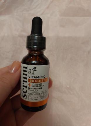 Сыворотка с витамином с, vitamin c brightening serum artnaturals, 30 мл alwb