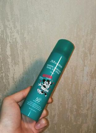 Солнцезащитный крем  jmsolution marine luminous pearl sun spray x disney couple favorite spf50+ pa++1 фото