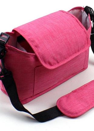 Сумка-органайзер для коляски, аксесуари для дитячих колясок, сумка на коляску, сумка для мам рожевий
