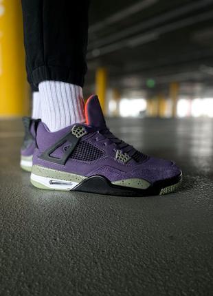 Кросівки жіночі / чоловічі фіолетові nike air jordan 4 "canyon purple"