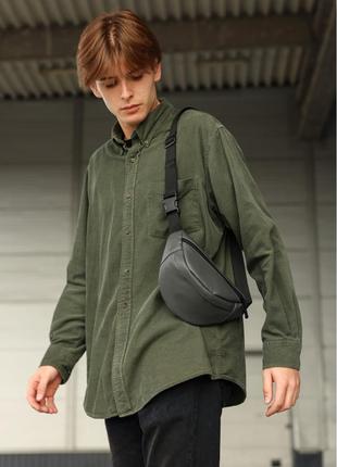 Сумка чоловіча на пояс бананка sambag urban skh графітовий