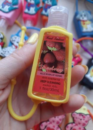 Антисептик санитайзер гель для рук от вирусов и бактерий с держателем для сумки рюкзака