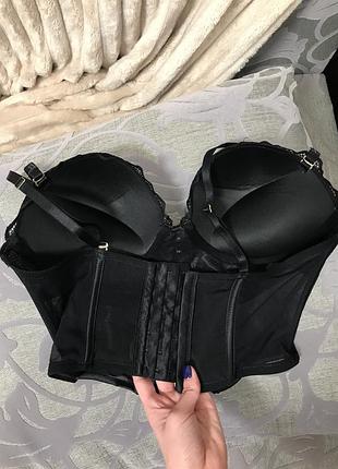 Корсет з мереживом і сіточкою 80в