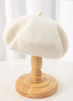 Женский берет шерстяной белый теплый фетровый зимний французский модный женские шапки береты