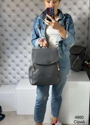 Женский рюкзак трансформер (сумка - рюкзак) из эко кожи, вмещает формат а48 фото