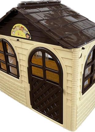 Уцінка! дитячий ігровий будиночок active baby бежево-коричневий 129х69х120 см1 фото