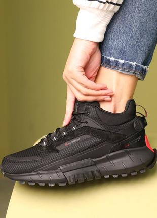Стильные черные влагостойкие женские кроссовки осенние,на массивной подошве с протектором, демисезон,осень3 фото
