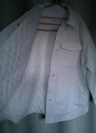 Женская осенняя стеганная куртка, куртка-рубашка, ветровка батал ньюанс4 фото
