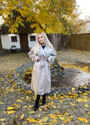 Вінтажний довгий тренч з утепленням 😍 дуже стильний
