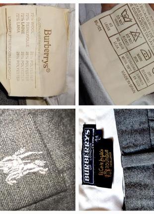 Брюки винтаж шерсть унисекс burberry классические серые брюки1 фото