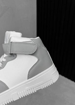 Зимние женские кроссовки зимние жанкие кроссовки force up white/grey7 фото