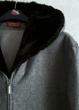 Модное, тёплое, лёгкое пальто, куртка, 46-48, шерсть, finest5 фото
