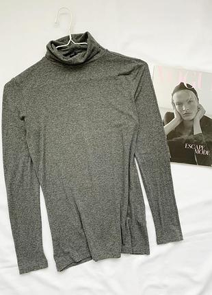 Гольф, водолазка, кофта, базовый, серый, h&m