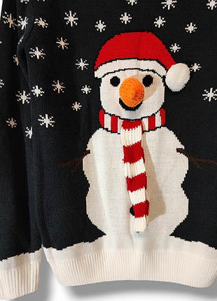 Новогодний джемпер снеговик рождественская одежда для фотосессии свитер тепла кофта