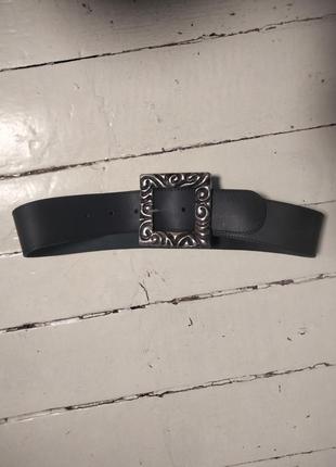 Неймовірний вінтажний широкий шкіряний ремінь5 фото