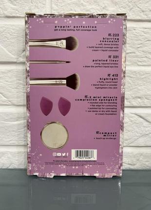 Real techniques poppin' perfection brush (brush/2pcs + spong/2pcs + mirror2 фото