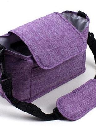 Сумка-органайзер для коляски, аксессуары для детских колясок, сумка на коляску, сумка для мам фиолетовый1 фото