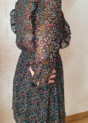 Платье zara с велюровым бантиком4 фото