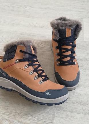Новые термо ботинки зимние кожаные quechua waterproof 38 размер4 фото