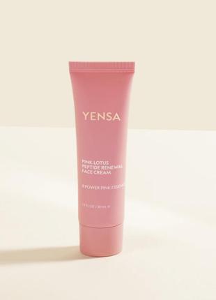 Крем для лица с пептидами yensa pink lotus peptide renewal face cream, 50 мл