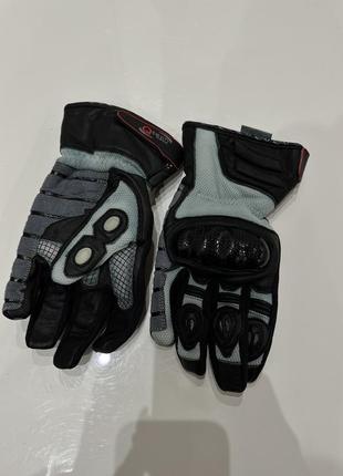 Мото перчатки кожаные
