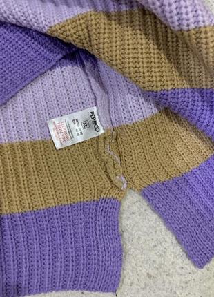 Красивый теплый вставной свитер (размер 44/16-46/18)3 фото