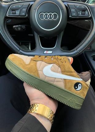 Чоловічі кросівки nike air force 1 yin yang fleece termo sand brown