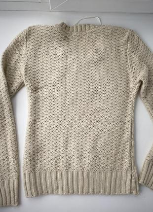 Бежевый женский вязаный свитер косичка atmosphere4 фото