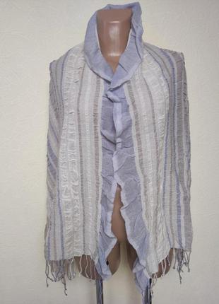 Шикарный люксовый шерстяной палантин шарф shingora индия /4668/1 фото