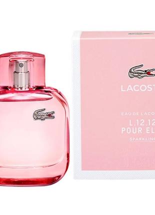 Женская туалетная вода lacoste l. 12.12 pour elle sparkling 90 мл