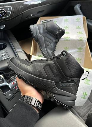 Зимові чоловічі кросівки адідас чорні adidas terrex swift r termo all black6 фото